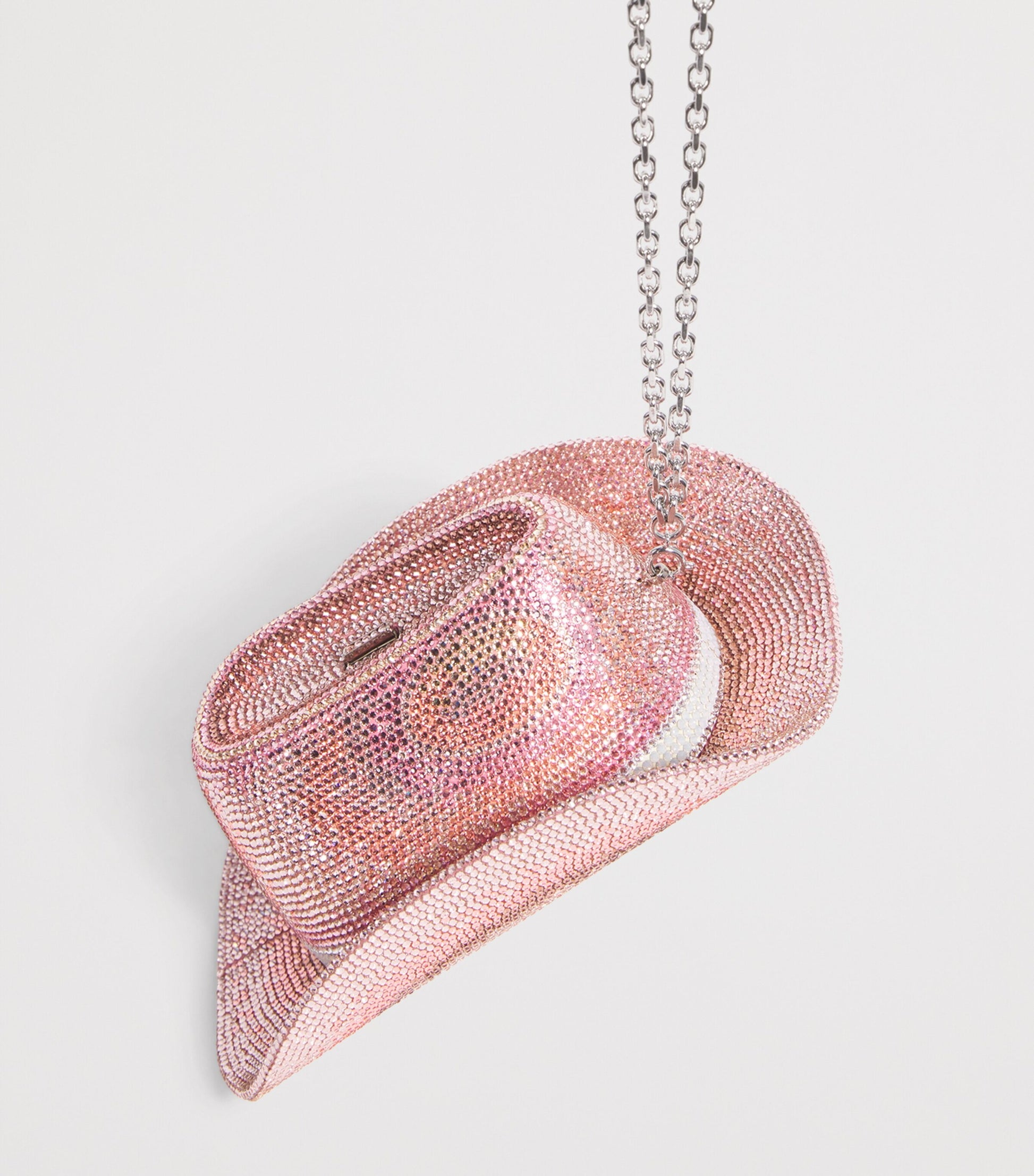 Crystal Cowboy Hat Dakota Clutch Bag SLRMT ROSE MULTI