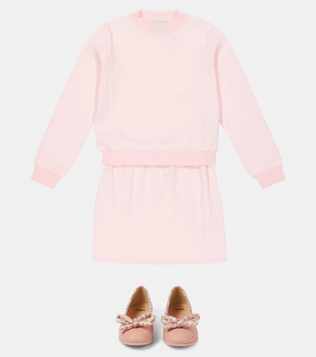 Fendi Kids - Pointelle cotton sweater