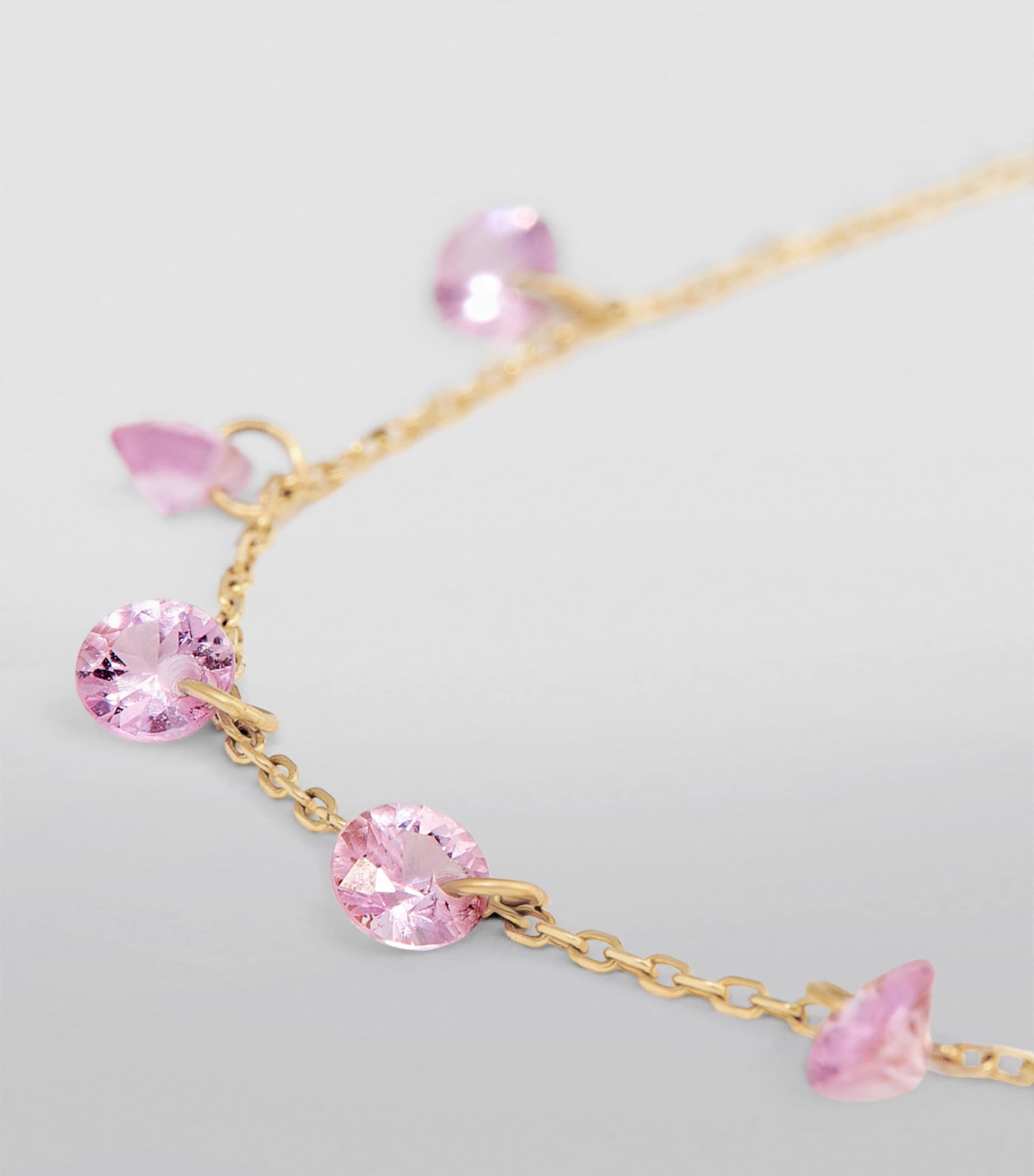 Persée Yellow Gold and Sapphire La Vie en Rose Necklace
