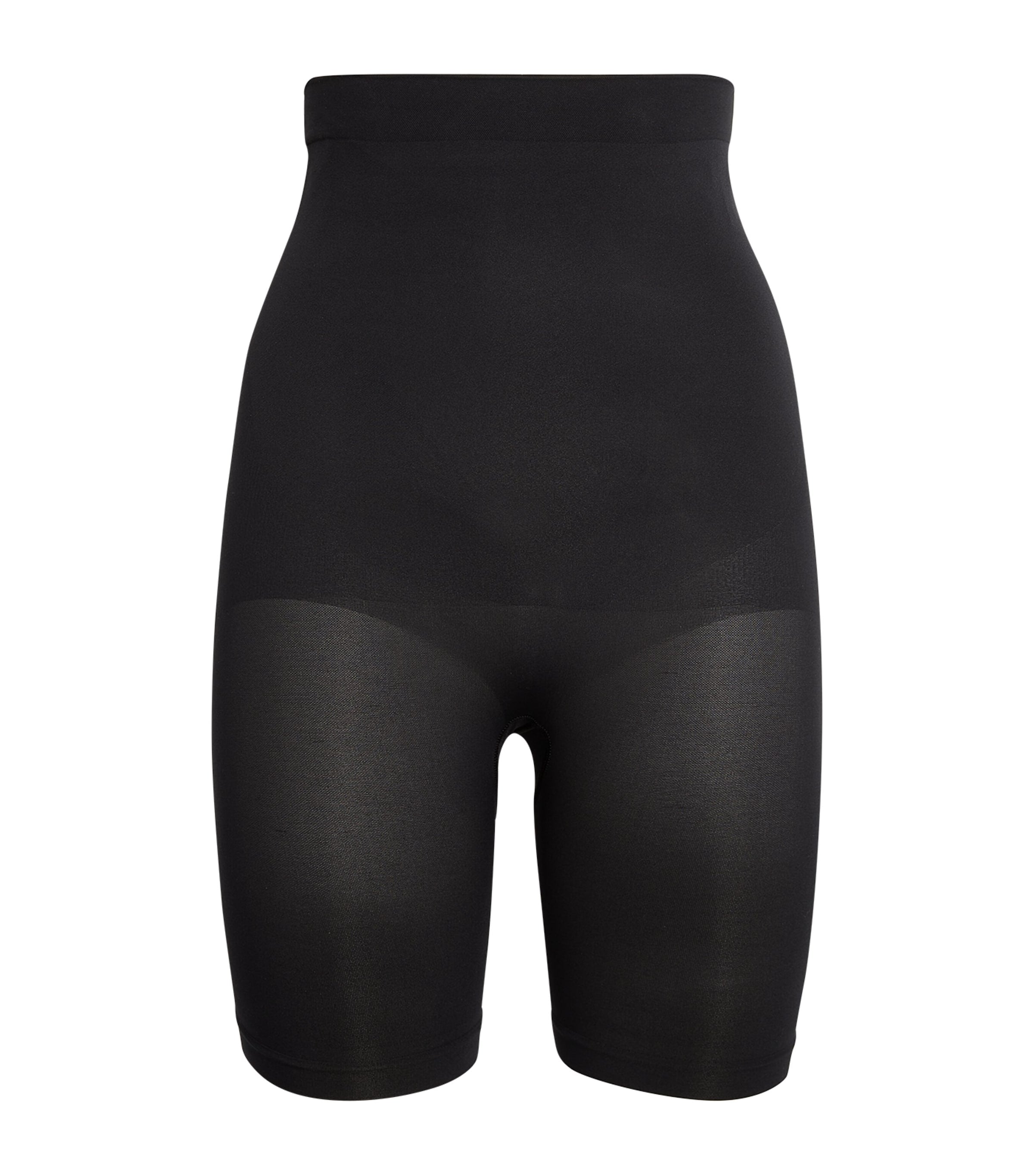 Skims Black Seamless Sculpt Mid-Thigh Shorts