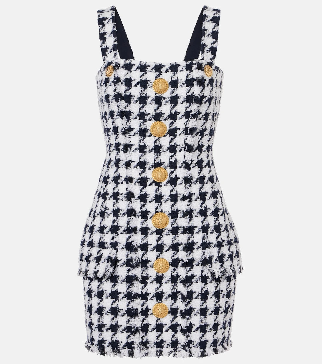 Balmain - Houndstooth tweed minidress