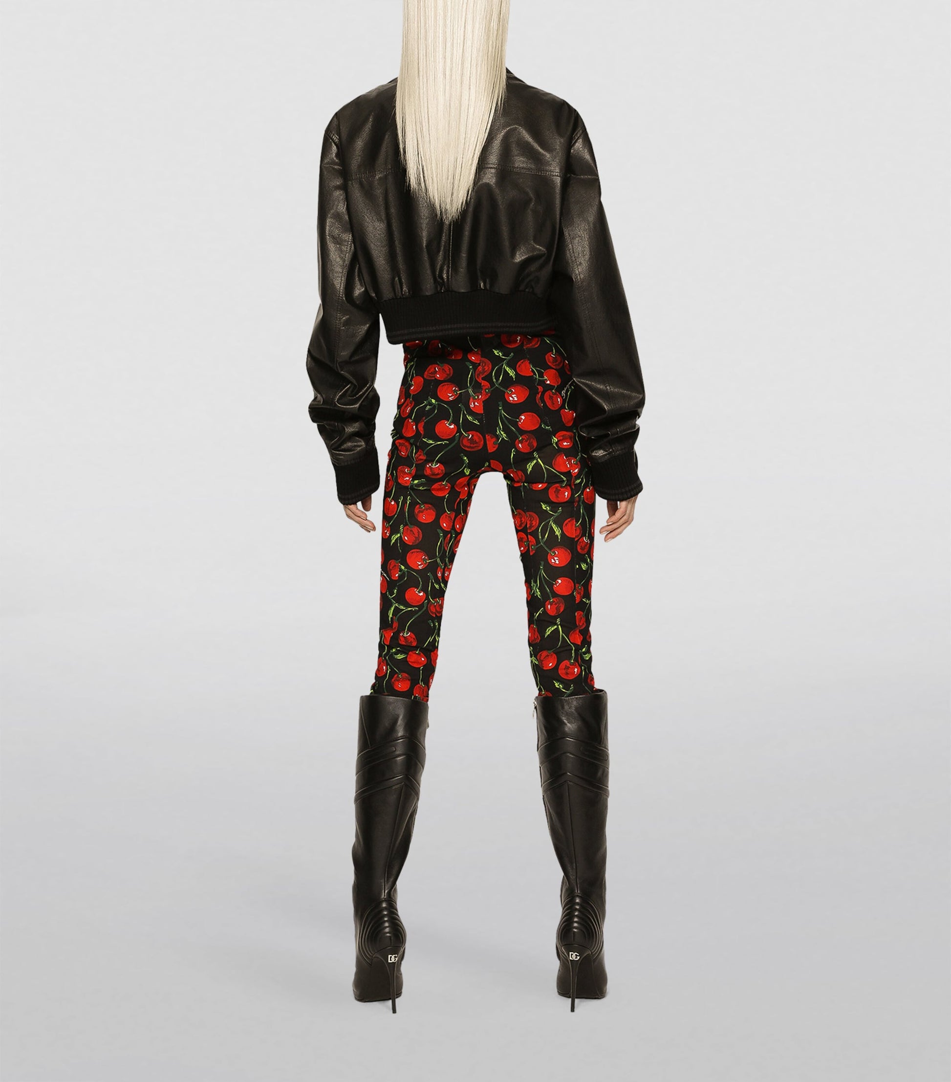 Multi Leather Cropped Jacket