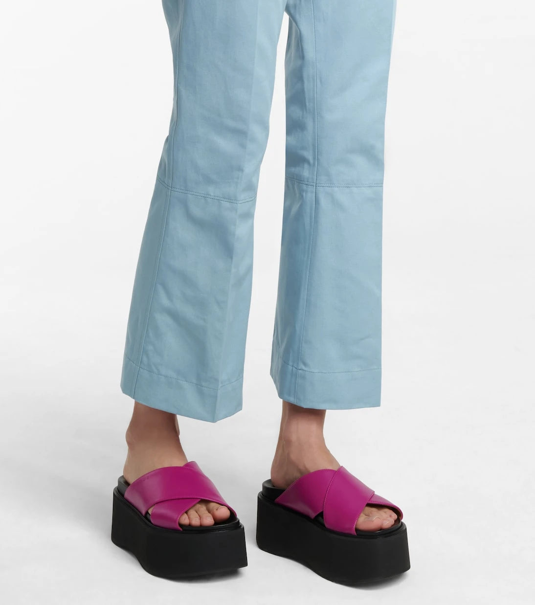 Marni - Cotton and linen flared pants