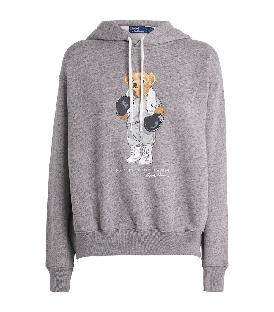 Polo Ralph Lauren Grey Cotton-Blend Polo Bear Hoodie