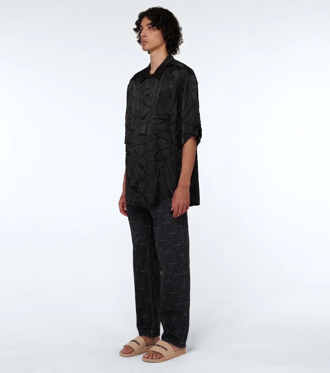 Balenciaga - نعال بول لوغو المطاطية