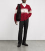 Emporio Armani Red Virgin Wool Cardigan