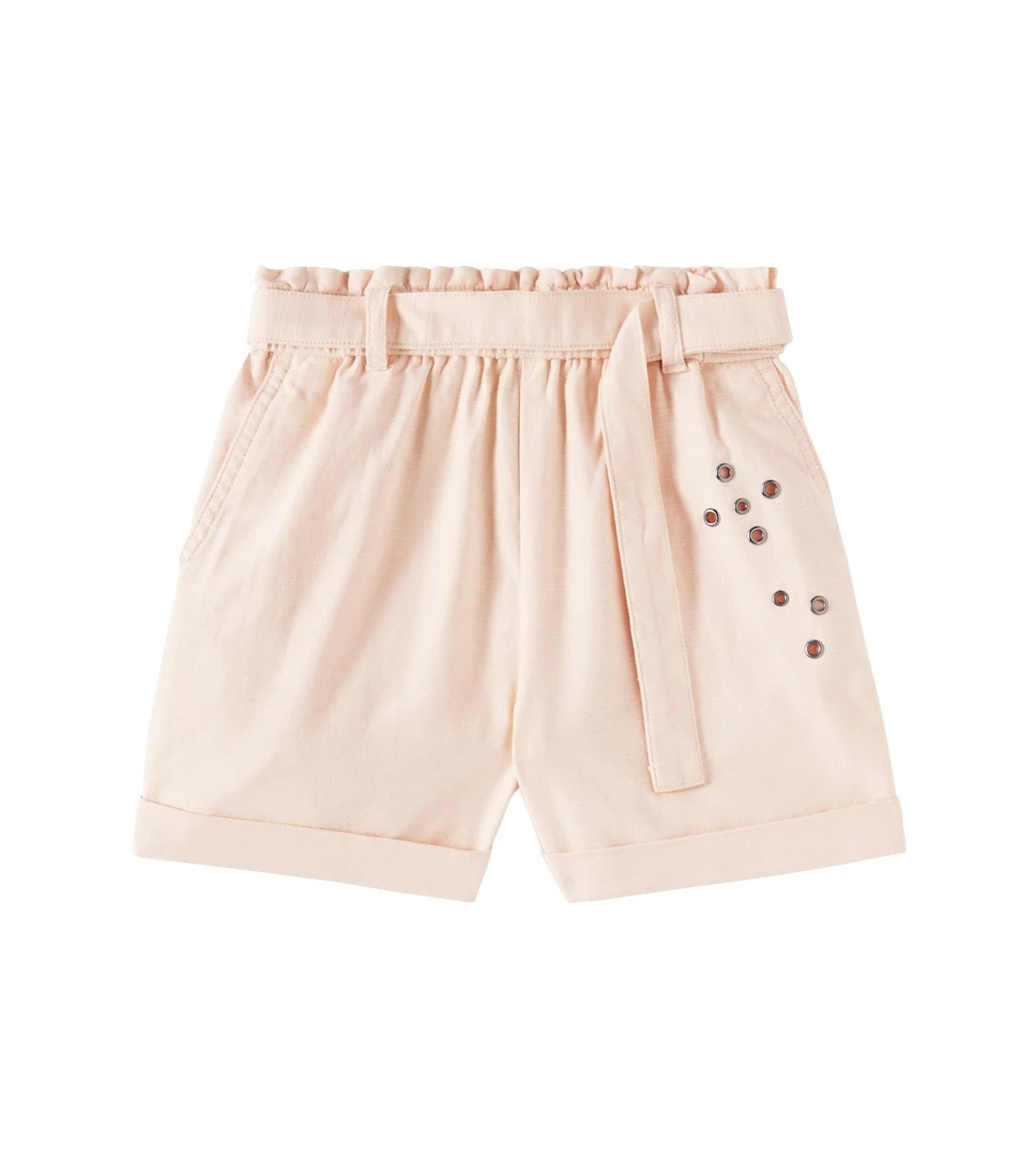 Scotch & Soda Kids - Embellished belted cotton shorts