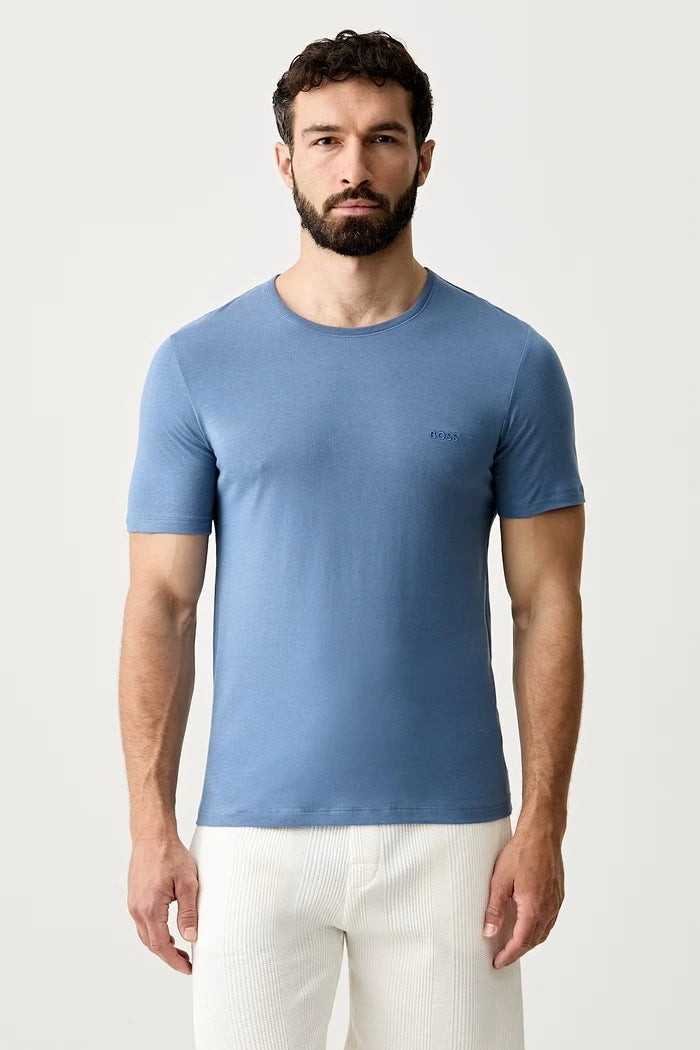 BOSS erkek pamuk TShirtRN 3P Classic tişört 3'lü set