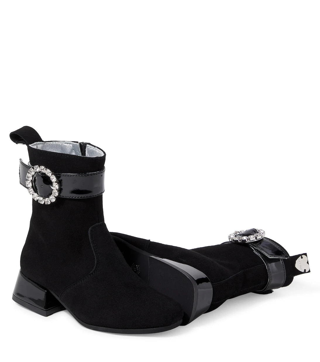 Monnalisa - Embellished suede ankle boots