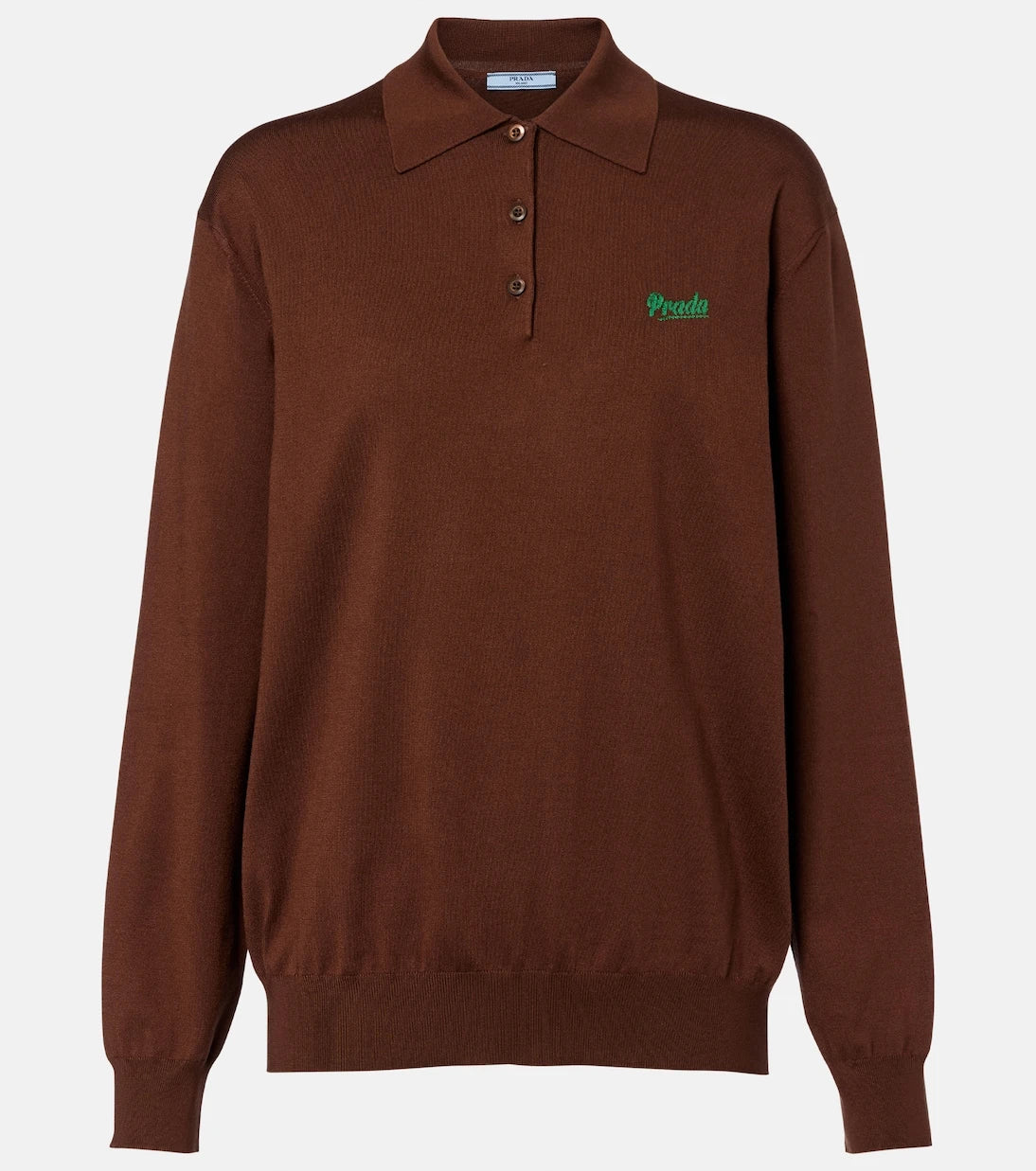 Prada - Silk-blend polo sweater