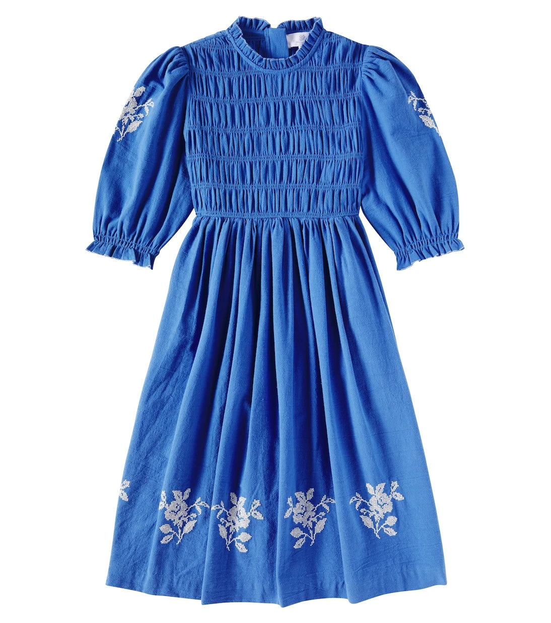 C'era Una Volta - Emmanuelle embroidered smocked cotton dress