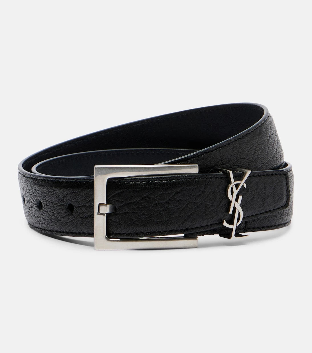 Saint Laurent - Cassandre leather belt