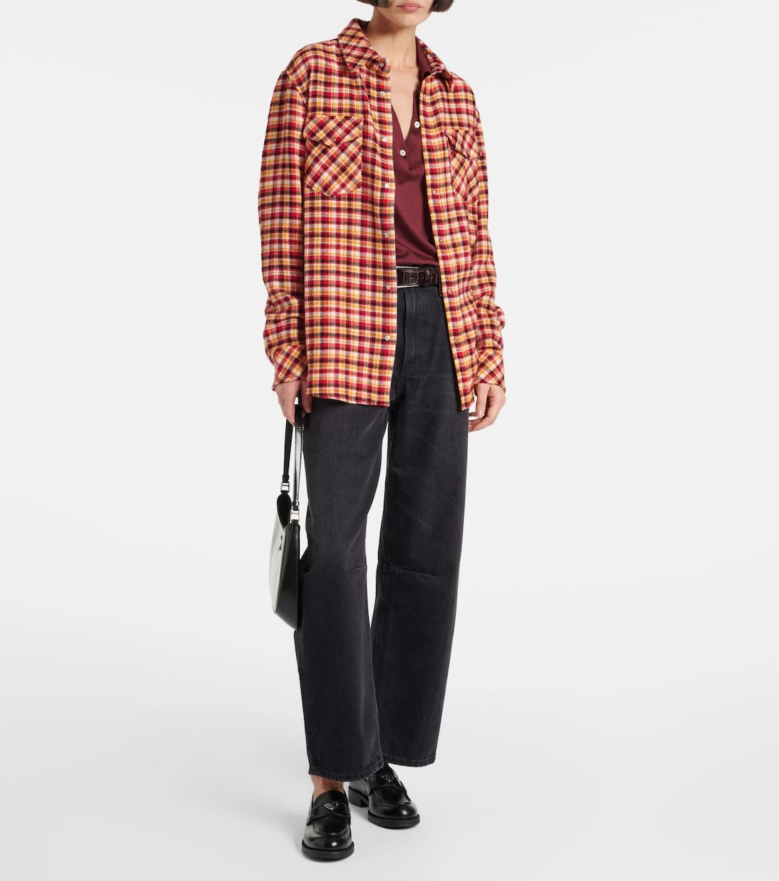God's True Cashmere - Time plaid cashmere shirt