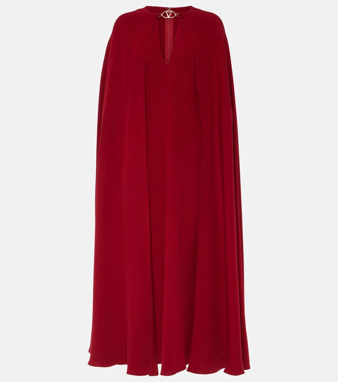 Valentino - Cady Couture caped silk gown