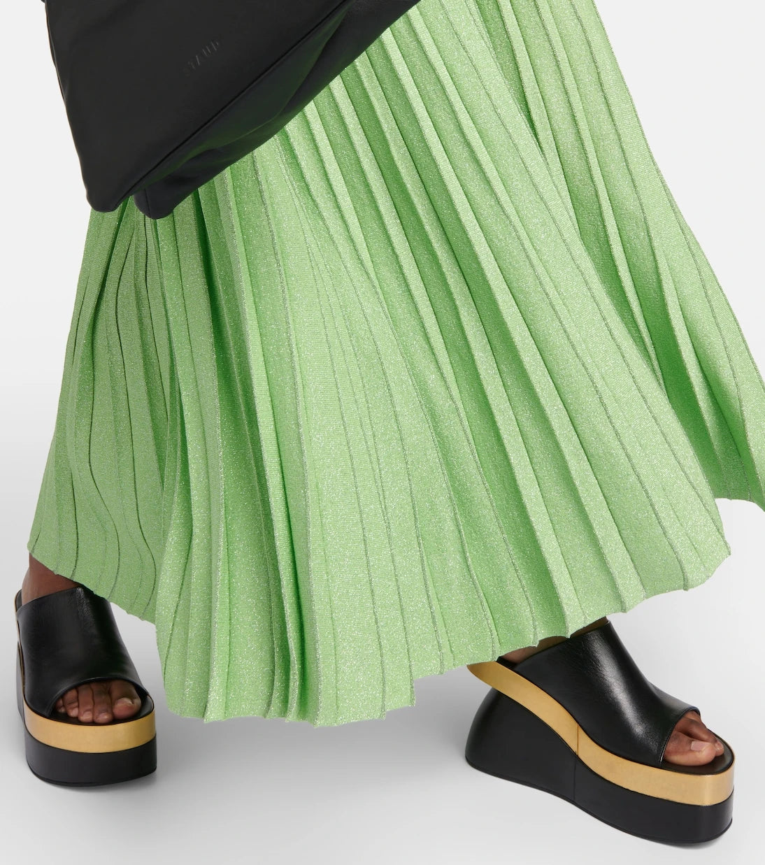 Proenza Schouler - Pleated metallic knit maxi dress