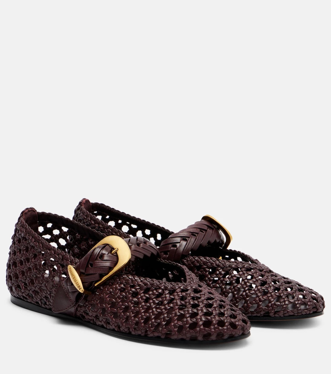 Zimmermann - Helix braided leather ballet flats