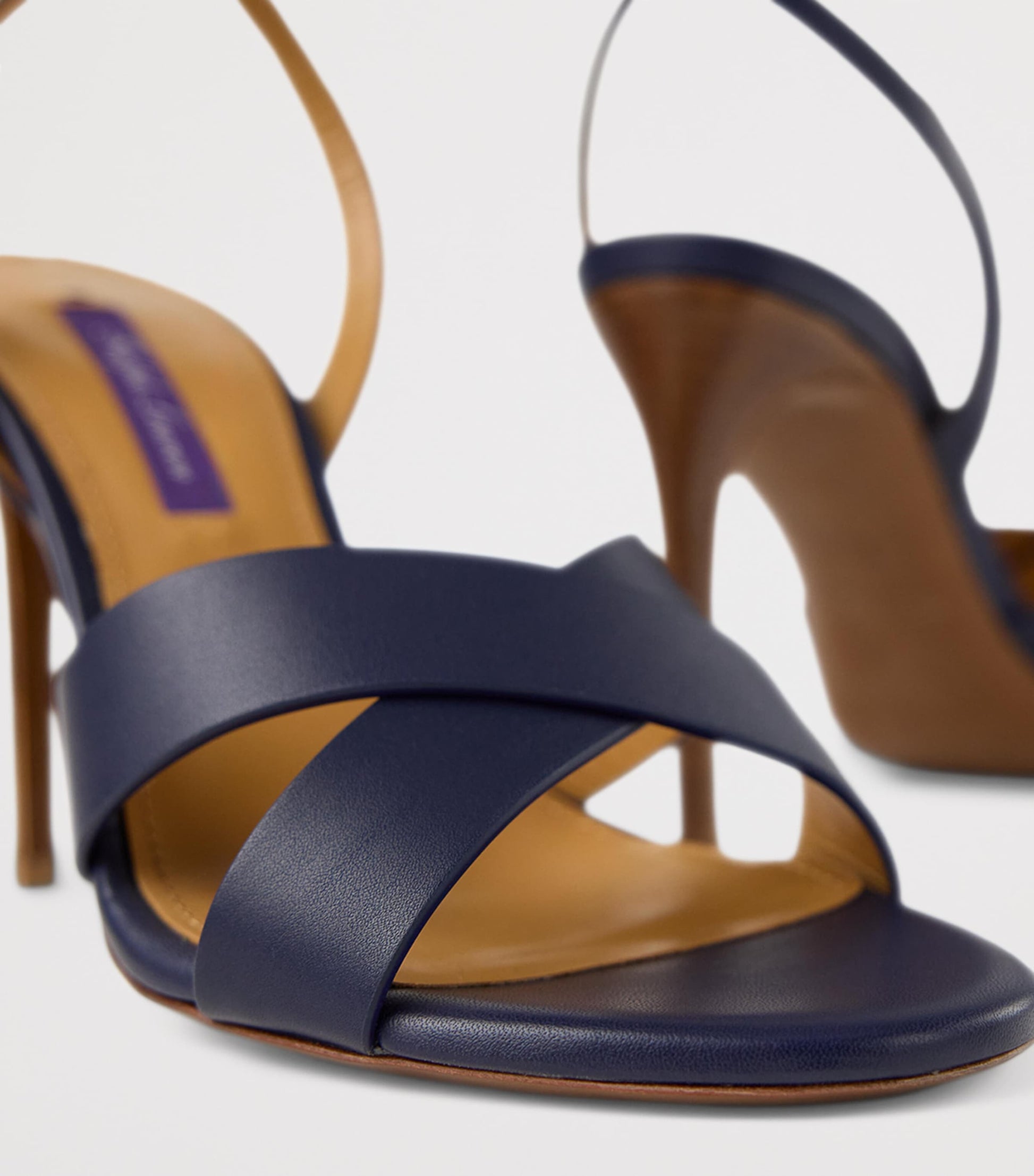 Ralph Lauren Collection Leather Cleary Heeled Sandals 95