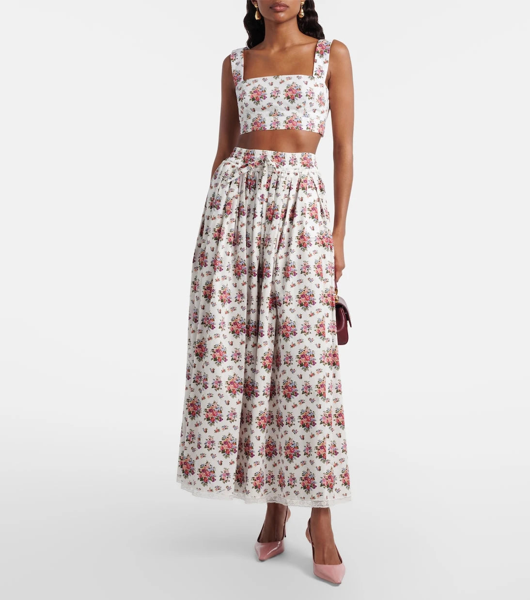 Dolce&Gabbana - Floral cotton crop top