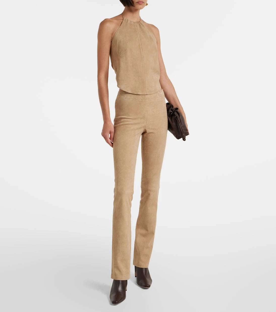 Stouls - Rosie halterneck suede top