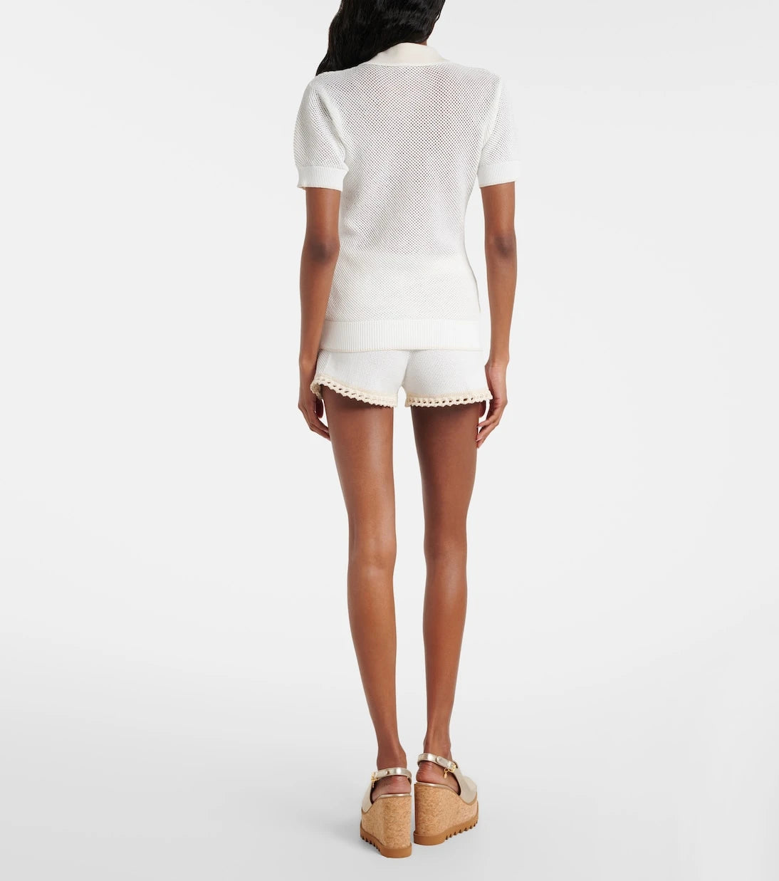 Stella McCartney - Crochet cotton shorts