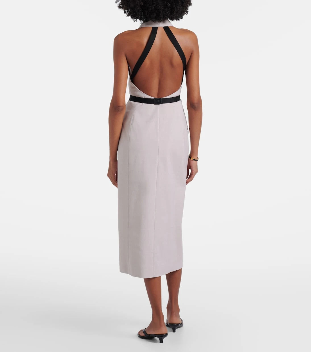 Max Mara - Cime cotton and wool canvas midi dress