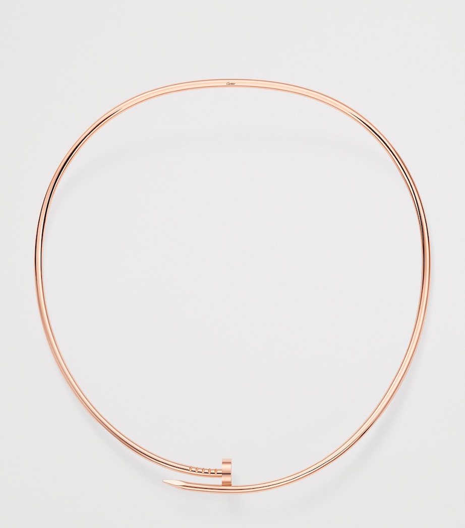 Small Rose Gold and Diamond Juste un Clou Torque Necklace