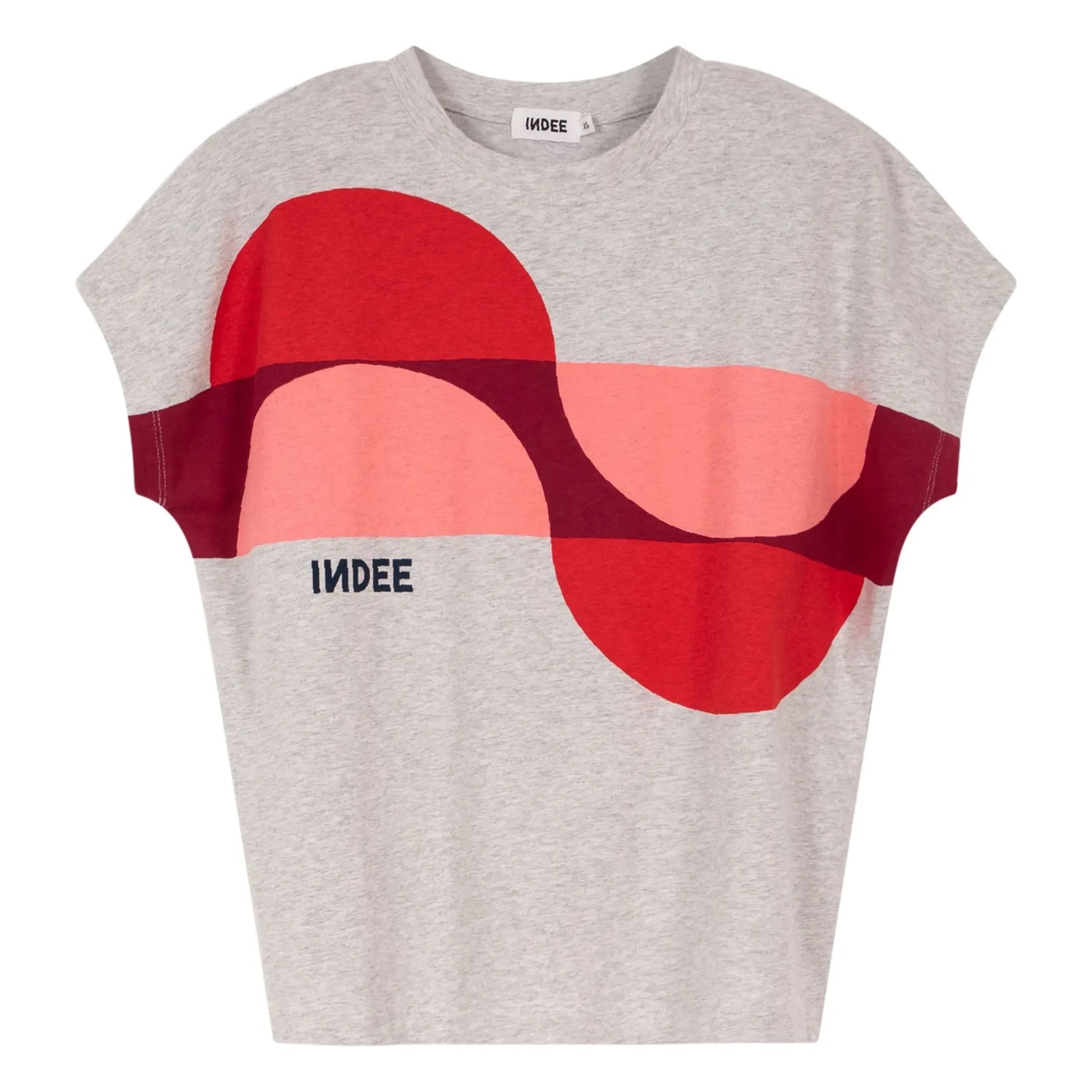 Indee - Printed Mink T-shirt | Heather grey