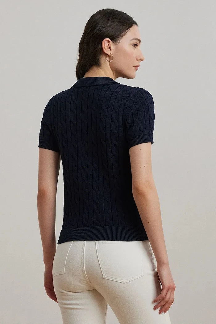 Lauren Ralph Lauren kadın kısa kollu pamuklu kazak