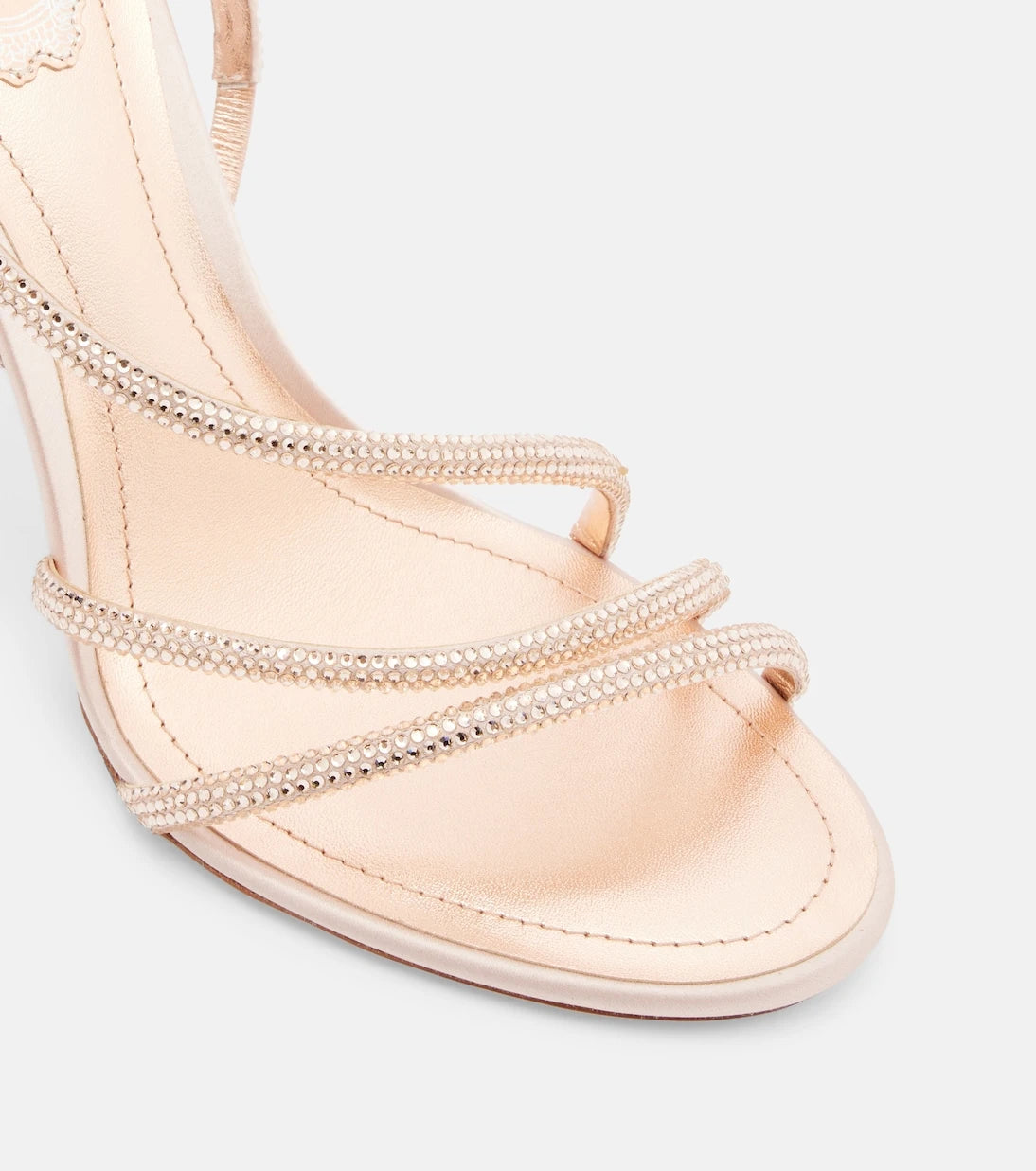 Rene Caovilla - Erin embellished satin slingback sandals
