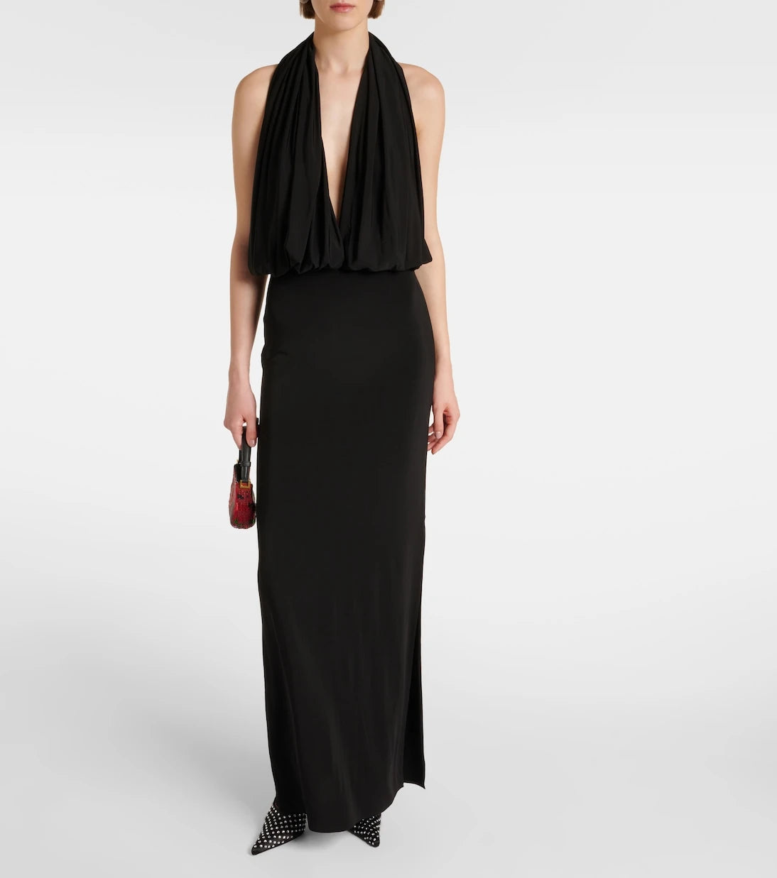 Magda Butrym - Draped halterneck jersey gown