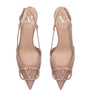 Valentino Garavani Nude Slingback Logo Heels 40