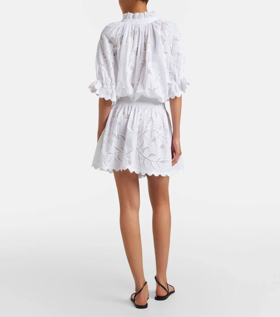Juliet Dunn - Embroidered cotton minidress