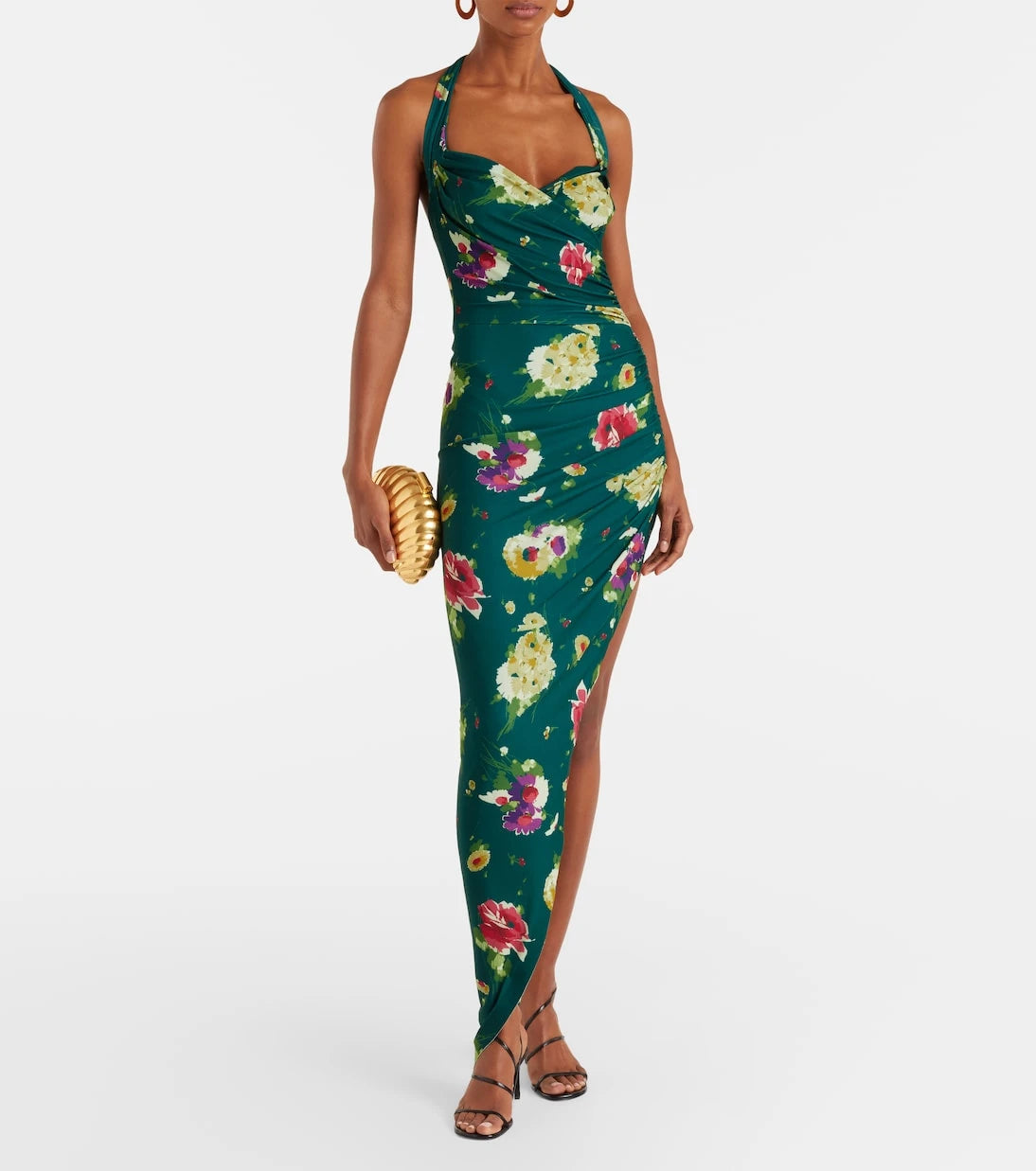 Norma Kamali - Cayla asymmetric ruched midi dress