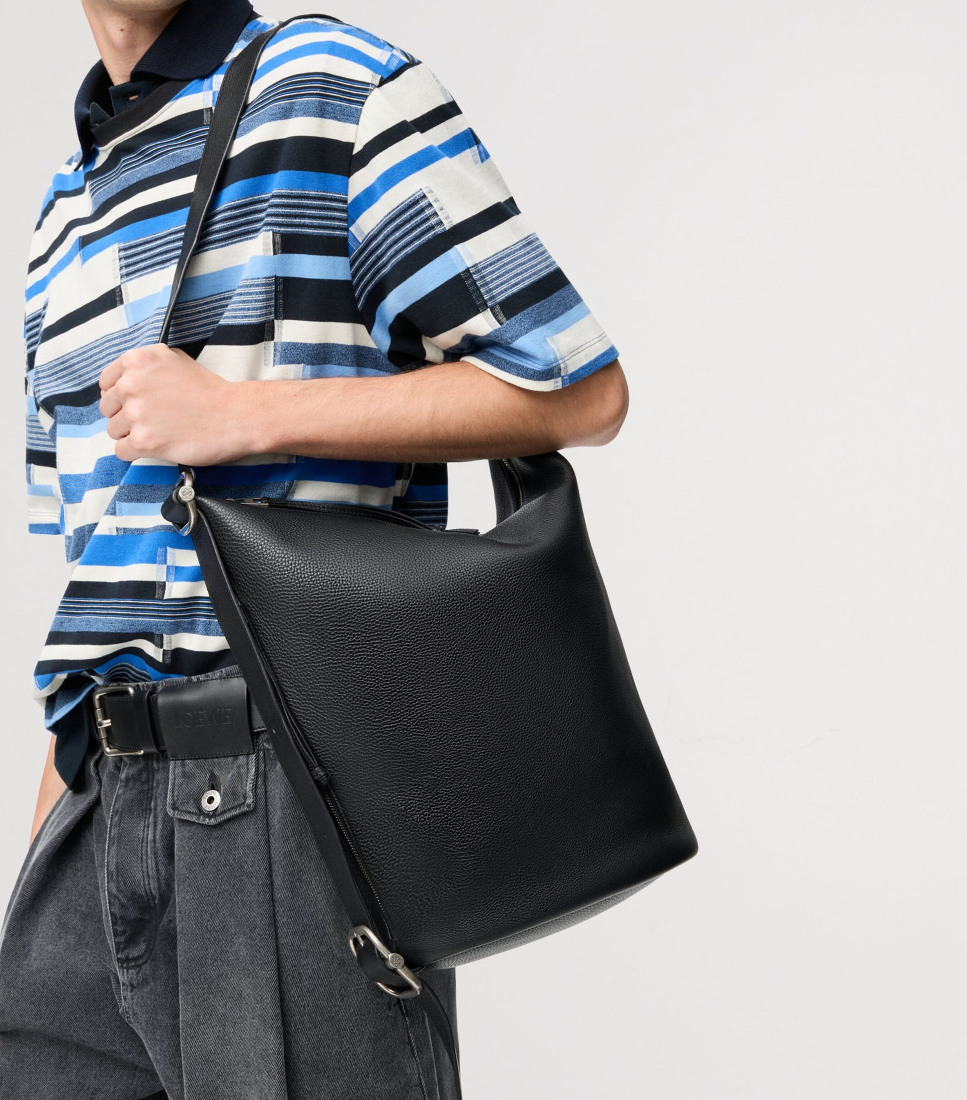 LOEWE Medium Leather Loop Bucket Bag