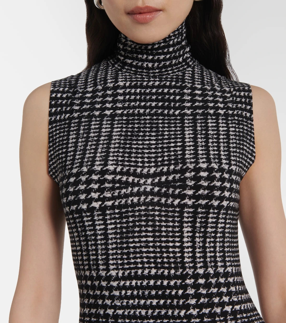 Norma Kamali - Checked midi dress