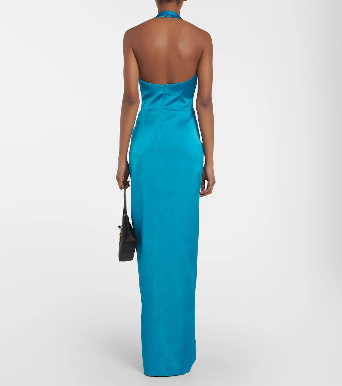 Rasario - Halterneck draped satin gown