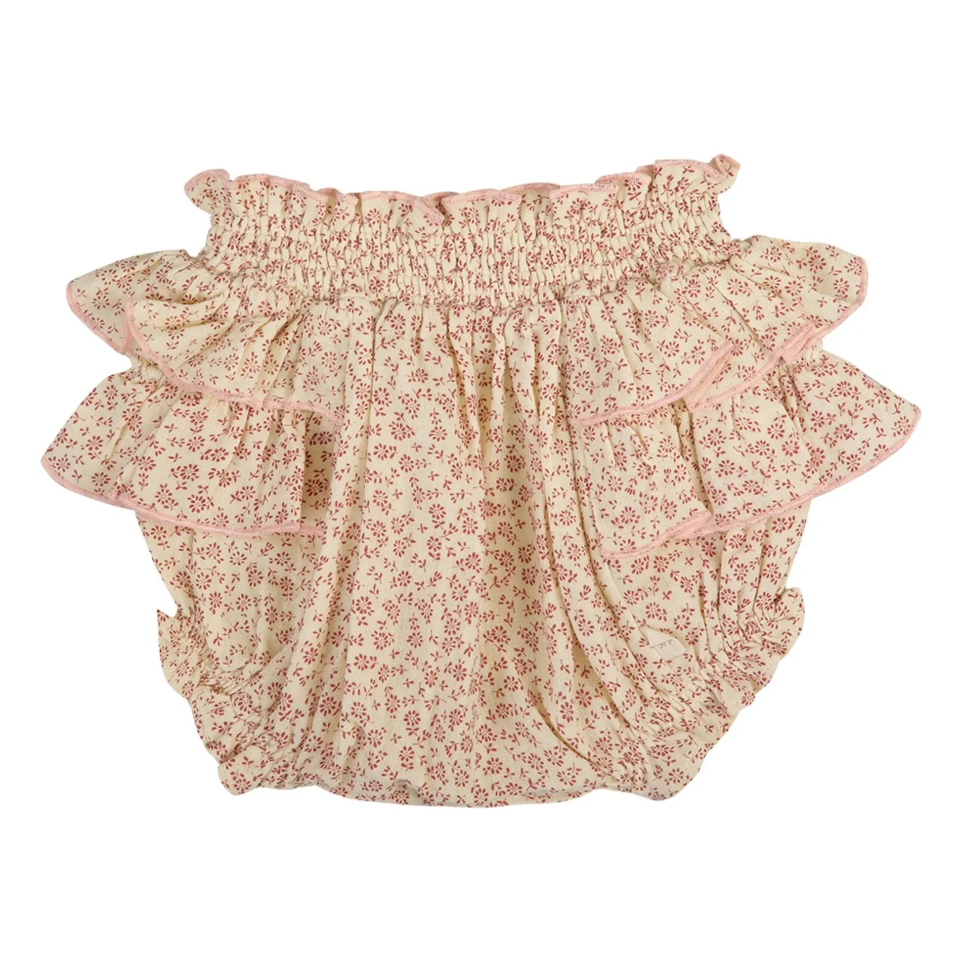 Lilinoa - Lise Liberty Cotton Gauze Ruffle Bloomer | Ecru