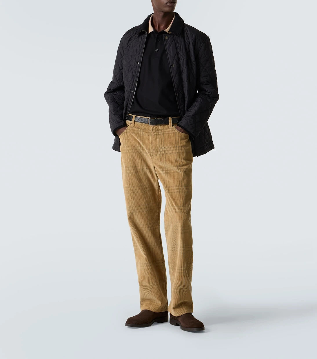 Burberry - Burberry Check corduroy straight pants