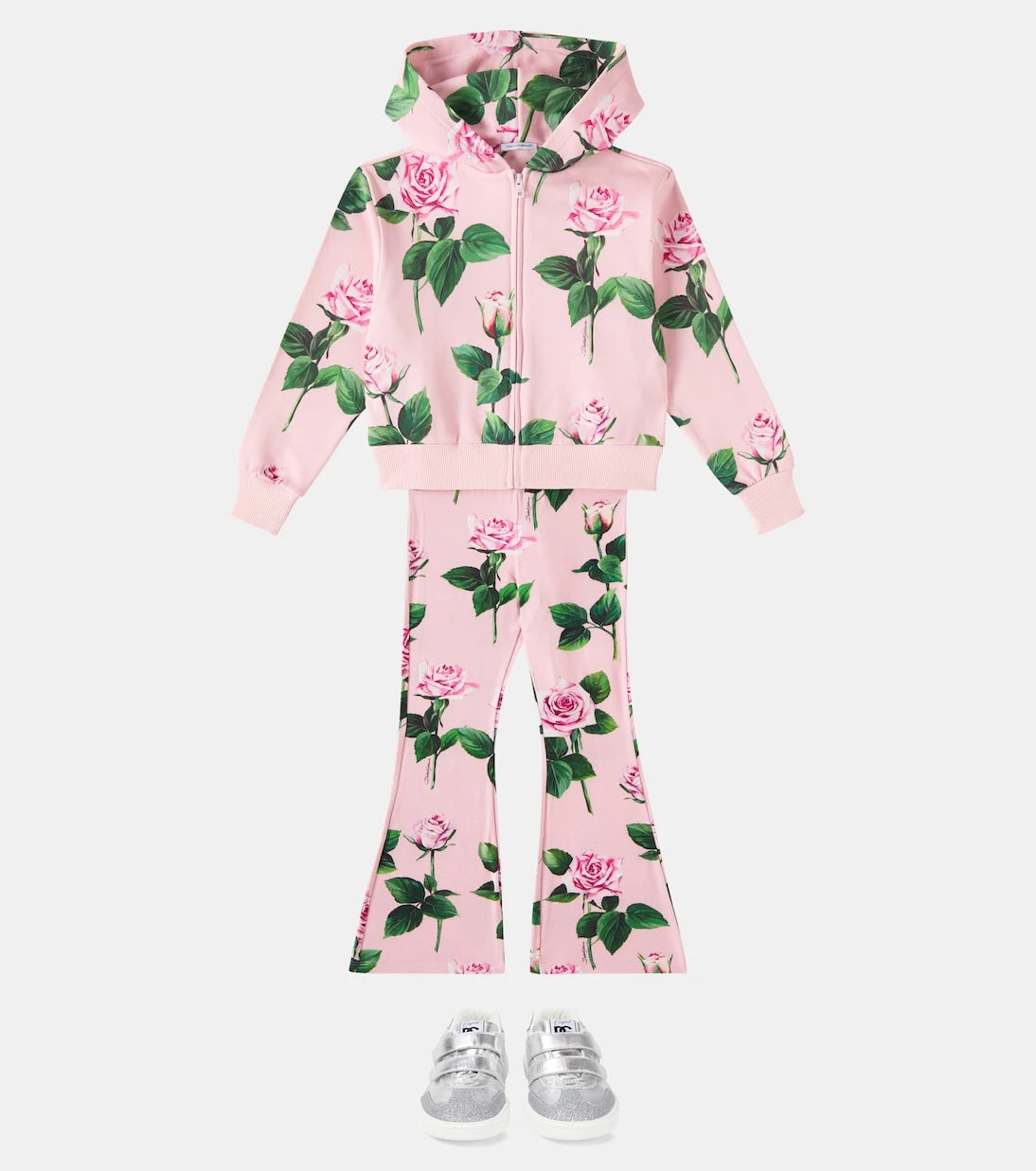 Dolce&Gabbana Kids - Floral flared sweatpants