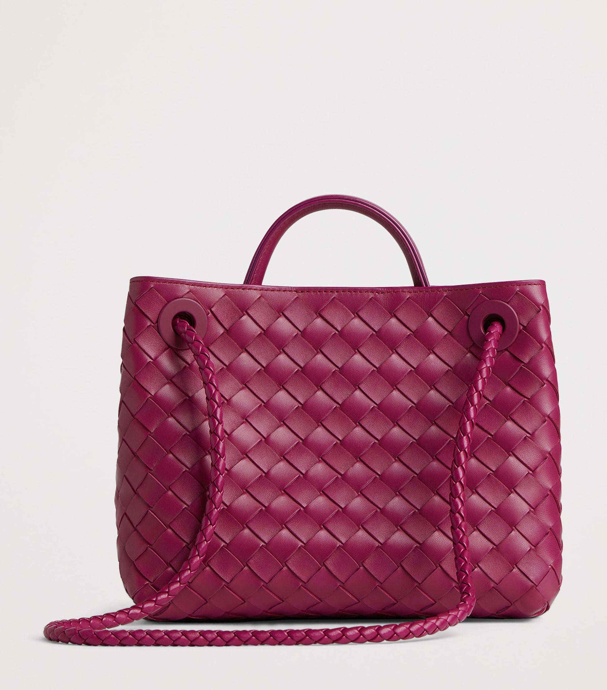 Pink Small Lambskin Andiamo Shoulder Bag