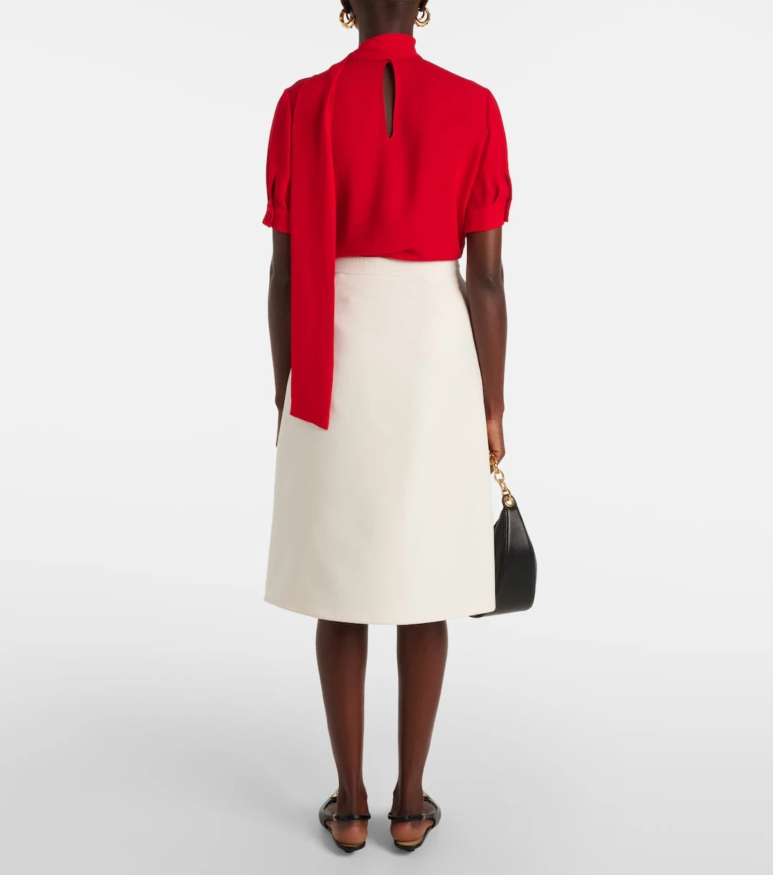 Valentino - Crepe Couture midi skirt