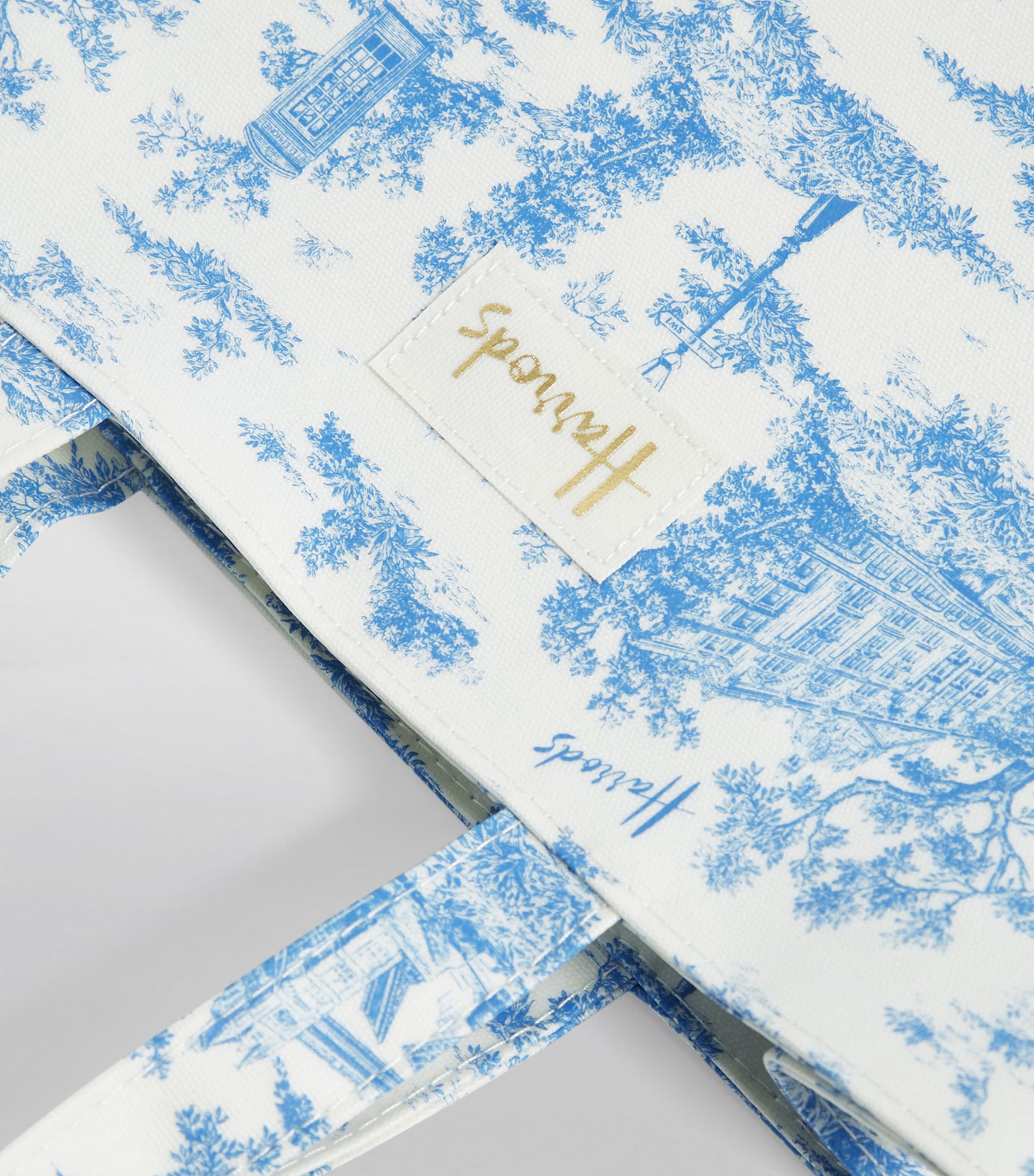 Blue Medium Toile Shopper Bag