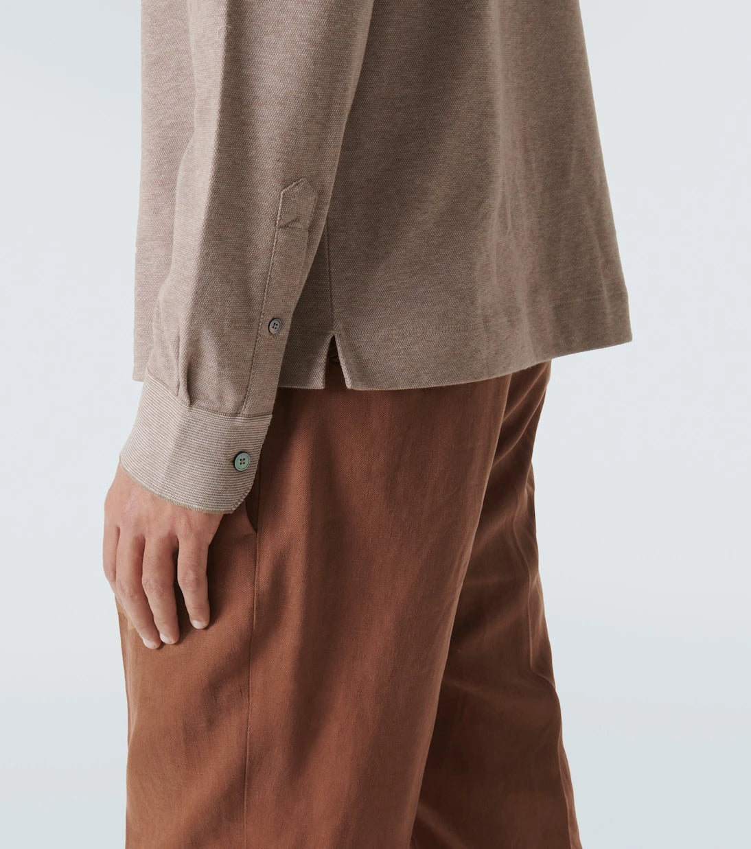 Zegna - سترة بولو من القطن