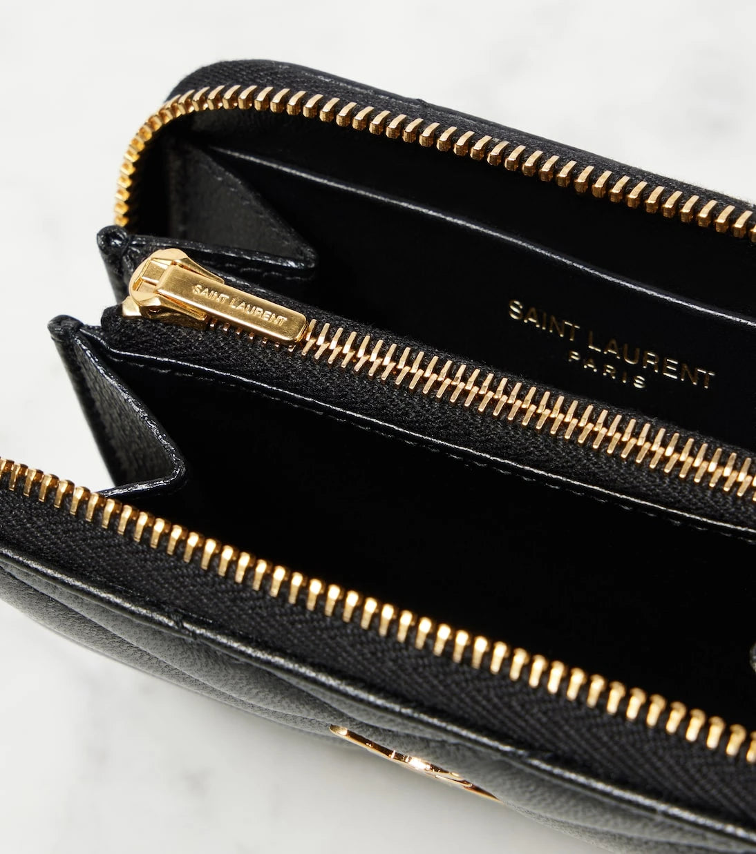 Saint Laurent - Cassandre matelassé leather coin purse