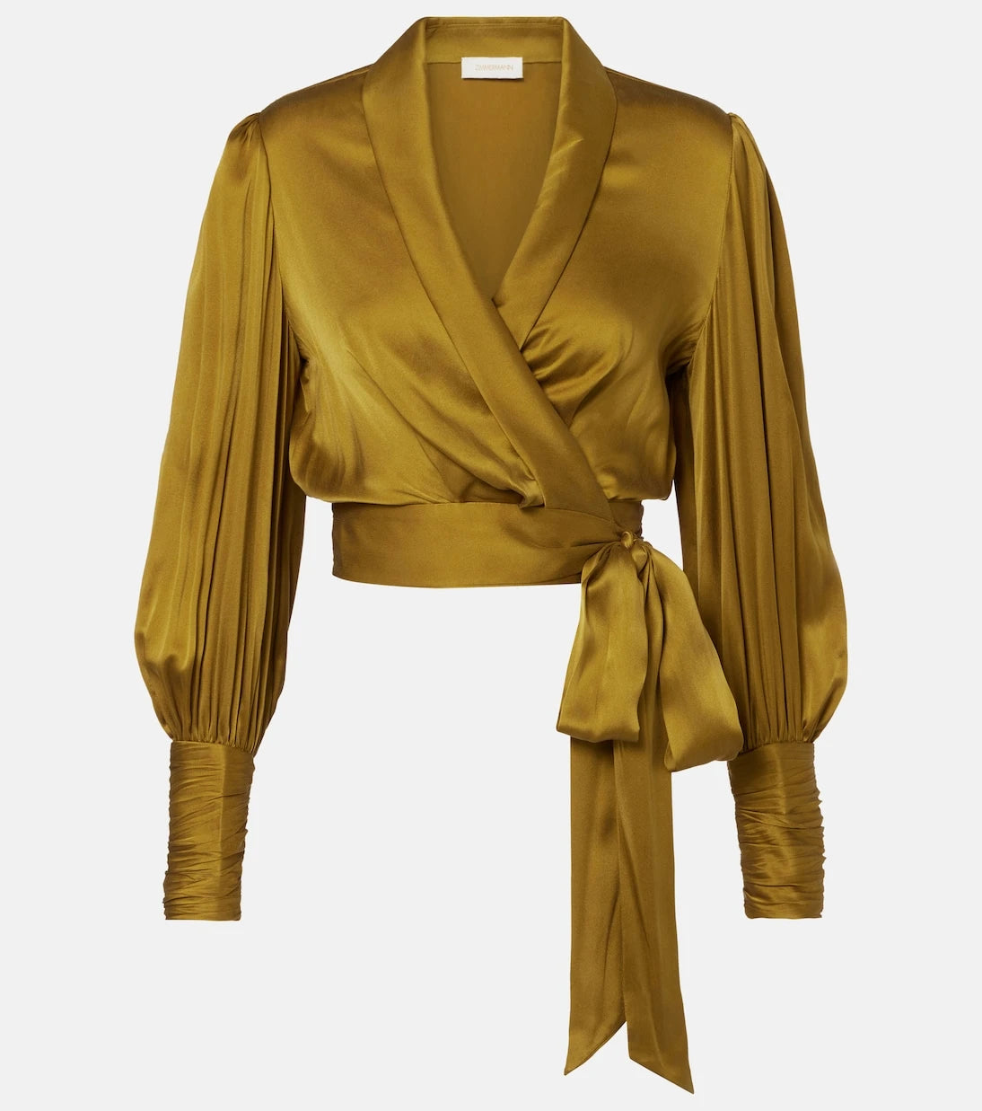 Zimmermann - Silk satin wrap top