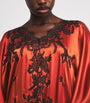 TORLOWEI Orange Silk Lace Tokoni Kaftan Nightdress