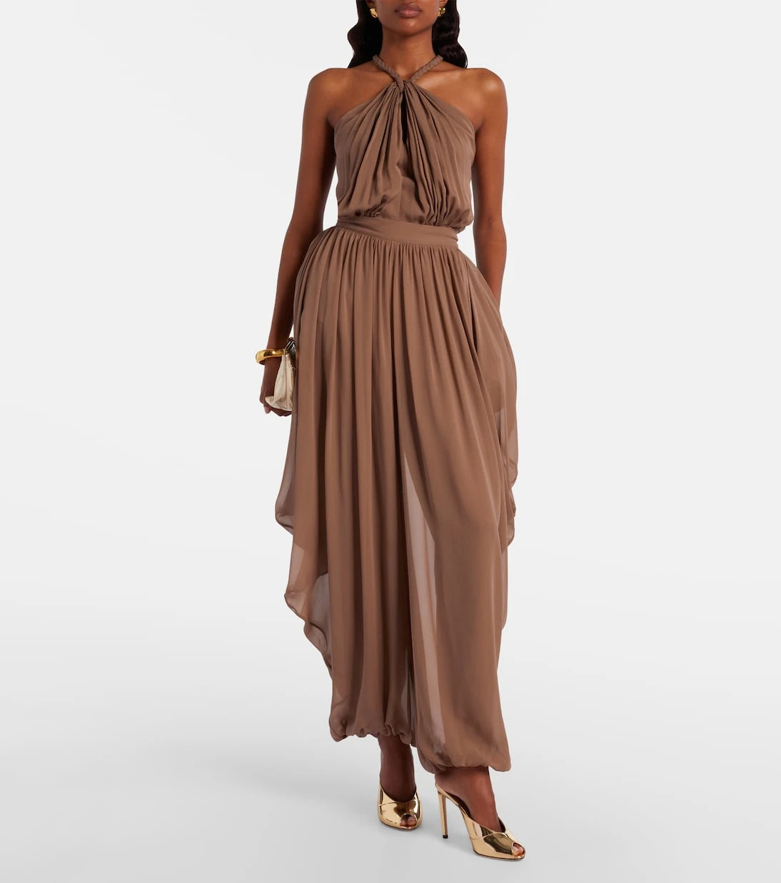Elie Saab - Draped silk pants