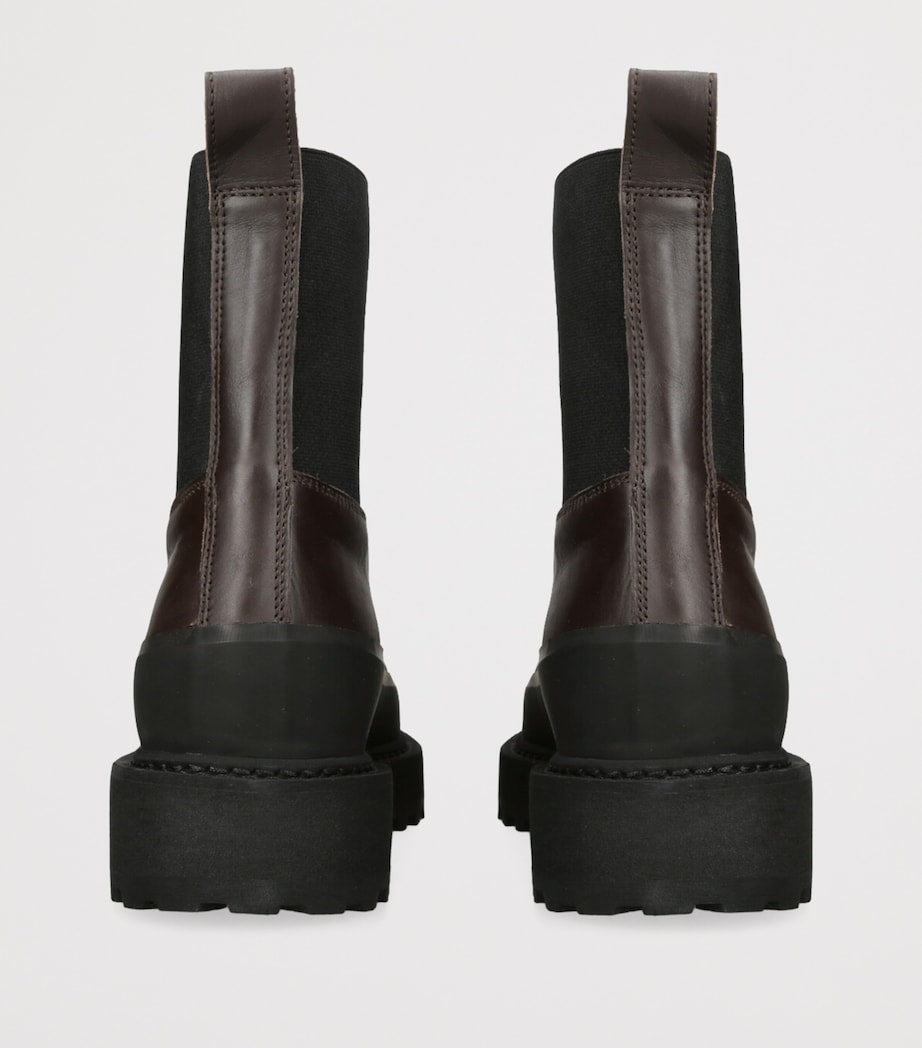 Le Monde Beryl Brown Leather Dolomite Chelsea Boots 25