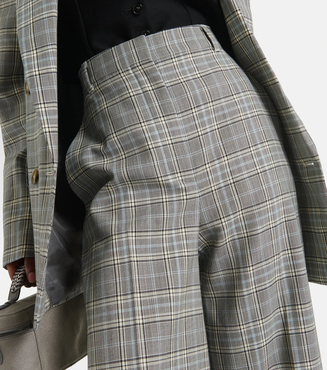 Stella McCartney - Checked wool flared pants
