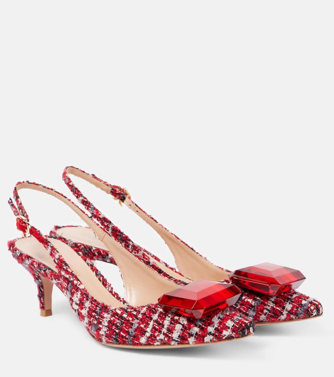Gianvito Rossi - Jaipur bouclé slingback pumps